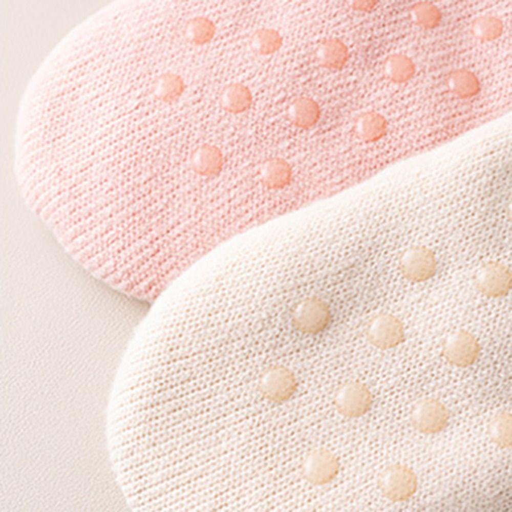 Silica Gel Thicken Velvet Socks Patchwork Sleeping Socks Cute Fleece Socks Women  Fall/Winter