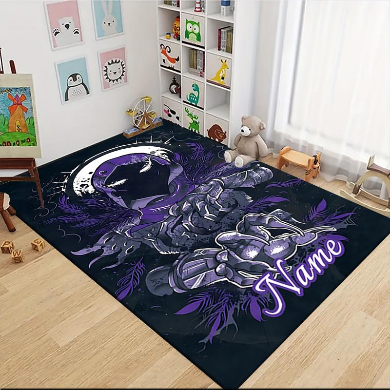 Custom Name "Shadow Warrior Emblem" Carpet Rug Customizable Soft Washable Anti-Slip Home Living Room Sofa Mats Personalized Rug. 0909155