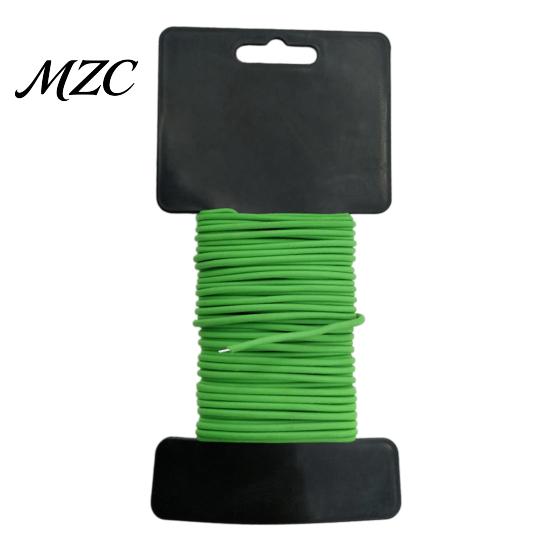 Cut to Length Green Tie 32.8Ft Soft Plant Tie, Twist Garden with Spool, 2.5mm Diameter, Galvanized Weather Resistant Support Iron Wire Plastic Coated