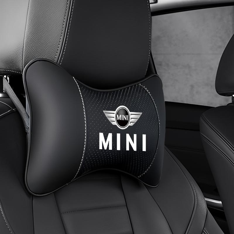 Car Neck Pillow Auto Emblem Headrest Accessories For MINI WORKS Cooper R56 F56 R50 JCW Cabrio Aceman Countryman Clubman Roadster