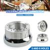 1pc Universal Automobile Steering Wheel Hub Adapter 5 & 6 Hole Car Polished Short Hub Connector Car