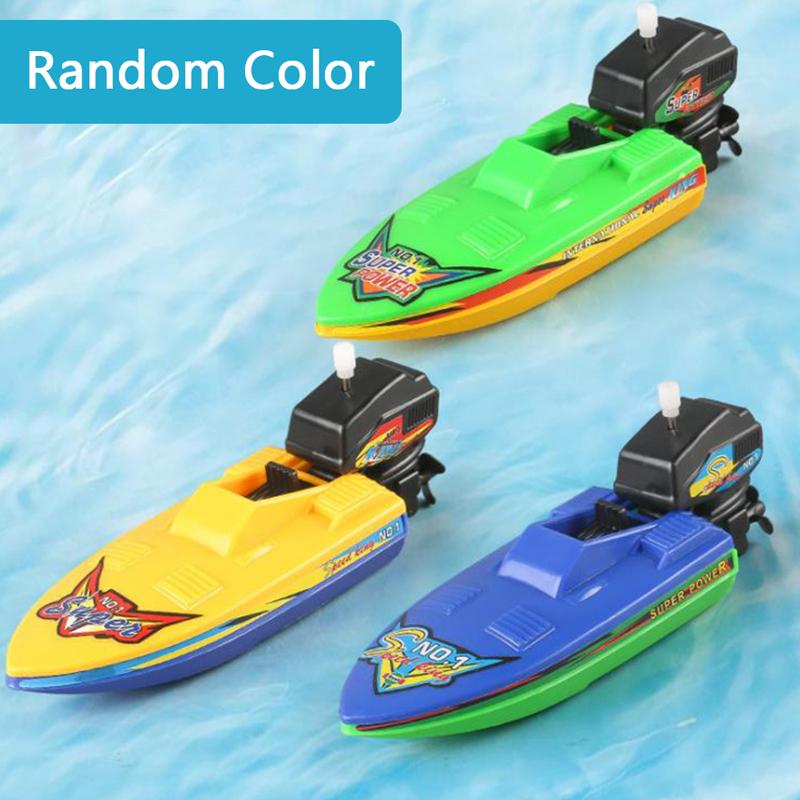 1Pc Speed Boat Ship Wind Up Toy Float In Water Kids Toys Children Boys Gifts
