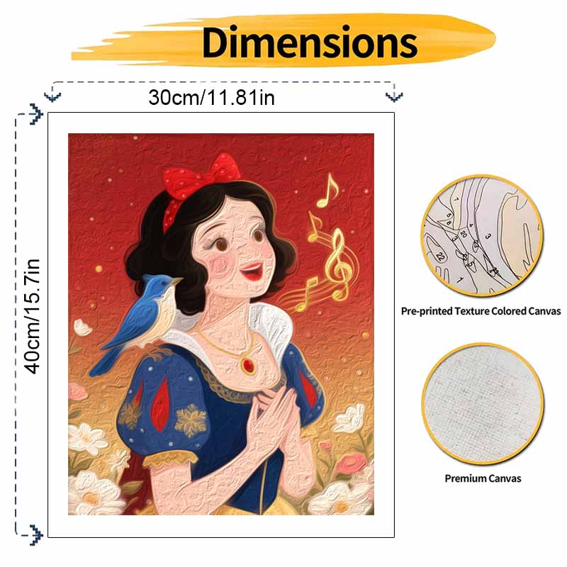 Disney Белоснежка Цифровая Масляная Живопись Художественный Набор Ручной Работы DIY Домашний Декор Подарок