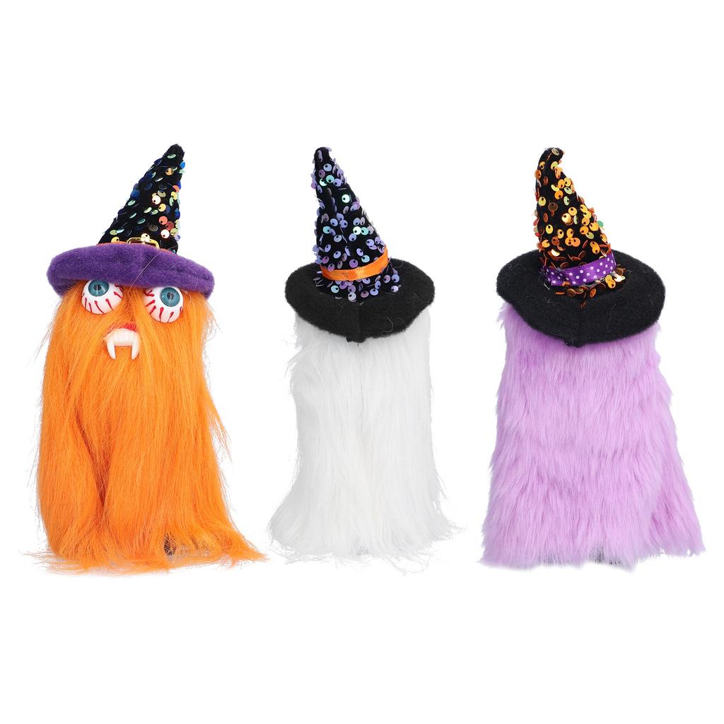 Куклы на Хэллоуин, украшение на Хэллоуин, плюшевый гном с ведьминой шляпой и зубом вампира для декора на Хэллоуин