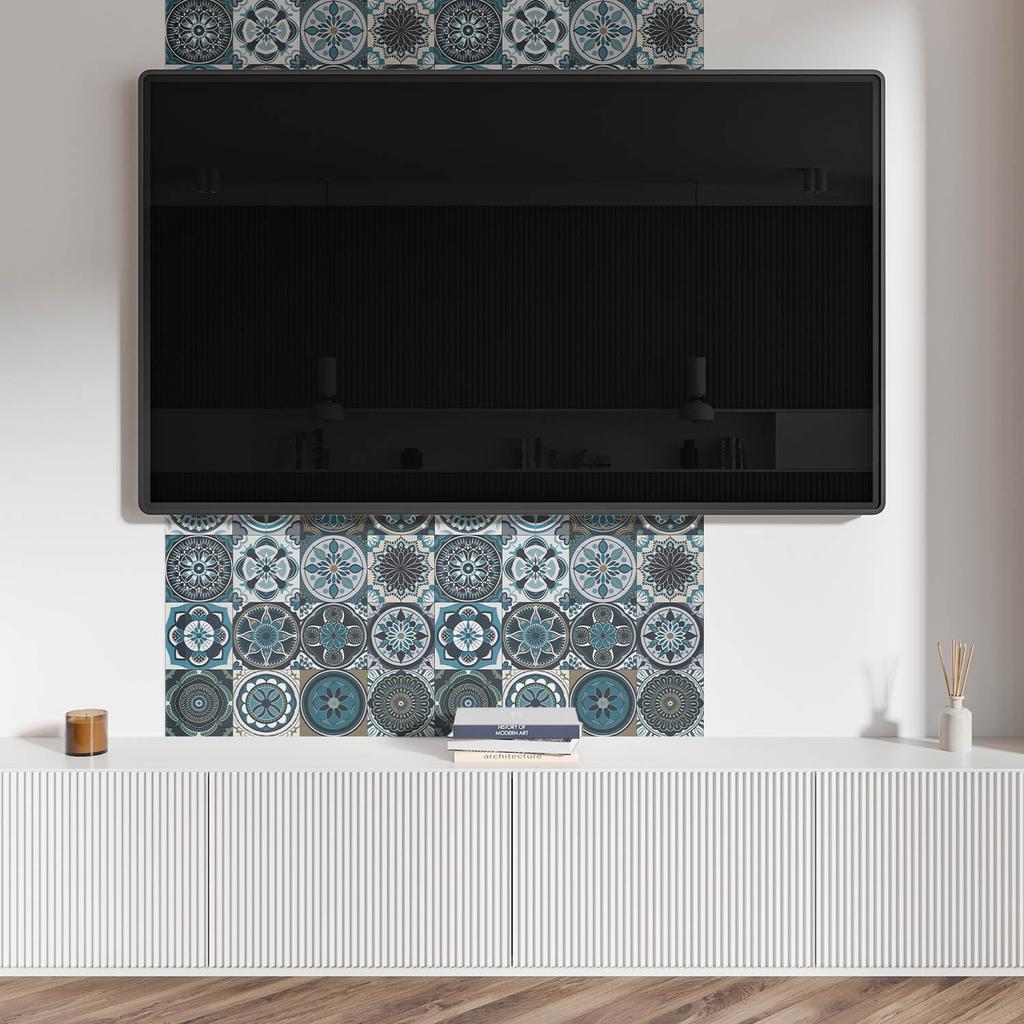 Self-adhesive Vinyl Printed Panel 100x50 cm Mosaic Checkered Patterns