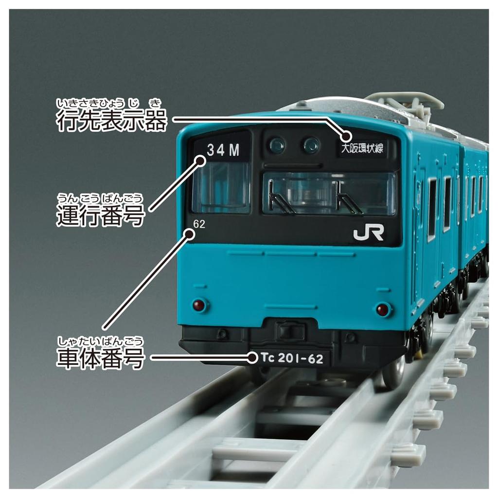 TAKARA TOMY Пригородный поезд Plarail Real Class 201 Series (JR West Небесно-голубой)