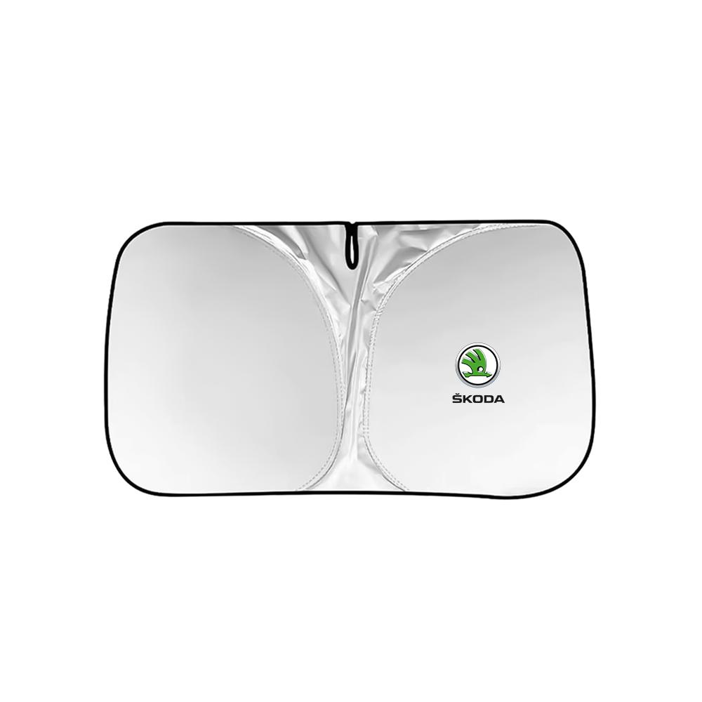 czftb8 Car Sunshade Summer Sun Shade Cloth Foldable for Skoda Octavia Kodiaq Fabia Karoq Superb Kamiq Felicia Scala Citigo Yeti Hubcap
