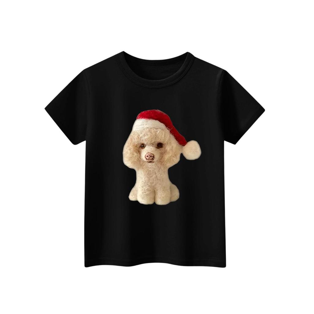 Children's Short Sleeve Neck T-Shirt Animal Print Daily Casual Top