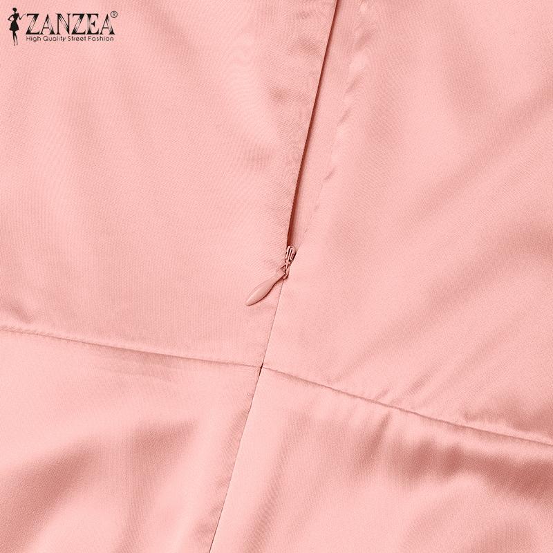 ZANZEA Women Summer Casual Sleeveless French Style Party Dress