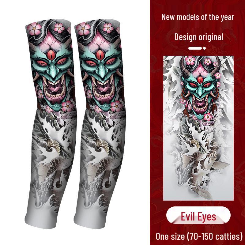 Мужские солнцезащитные рукава из ледяного шелка: Вождение, Велоспорт, Защита татуировок