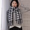 2023 Winter Faux Cashmere Women Scarf Luxury Brand Scarves Lady Tassel Bandana Women Solid Shawl Wraps Foulard Tippet Pashmina