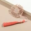 Sunflower Metal Hollow Book Mark Hollow Tassel Pagination Mark Creative Book Clip  School Supplies