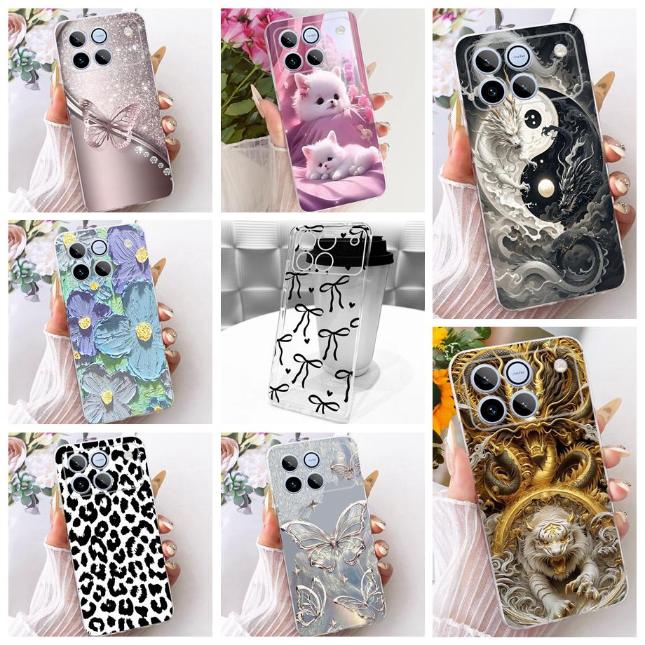 For Honor Win 5G Phone Case Soft Clear Silicone Back Cover Butterfly Dragon Cat Floral Cartoon Painting Bumper HonorWin Fundas