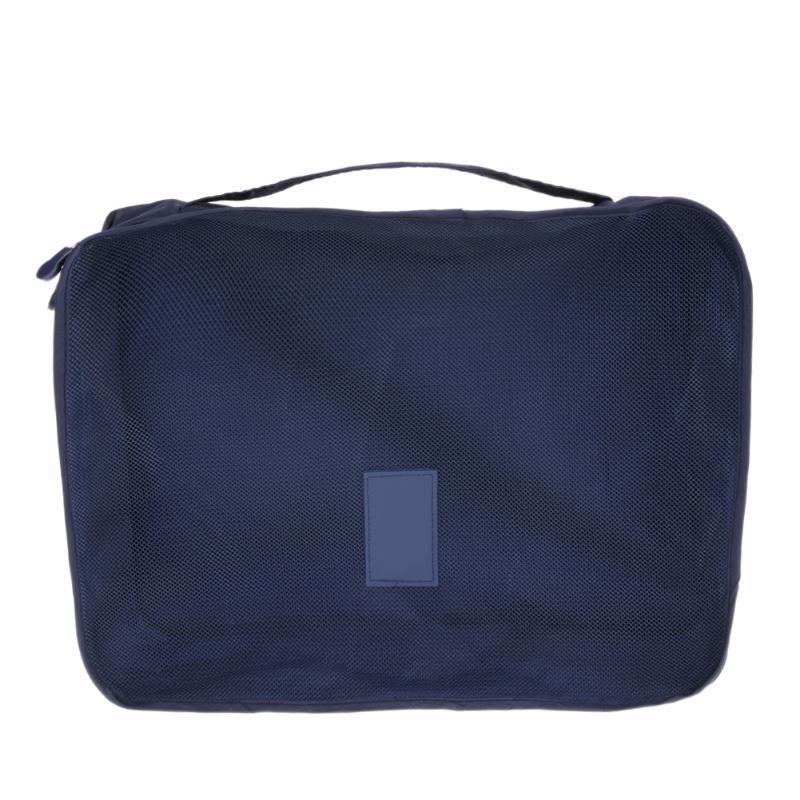 Дорожная водонепроницаемая нейлоновая сетчатая сумка на молнии для хранения, набор для одежды, сумка-органайзер, контейнер