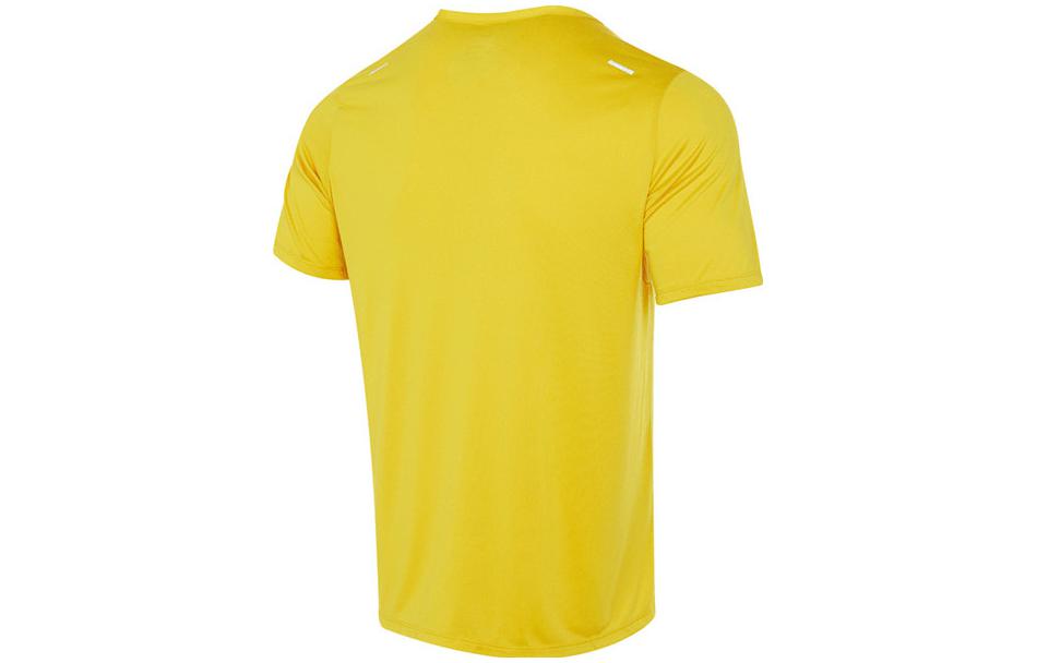 Nike T Shirts Men's Yellow Crew Neck Moderate Straight Fit CZ9185-709