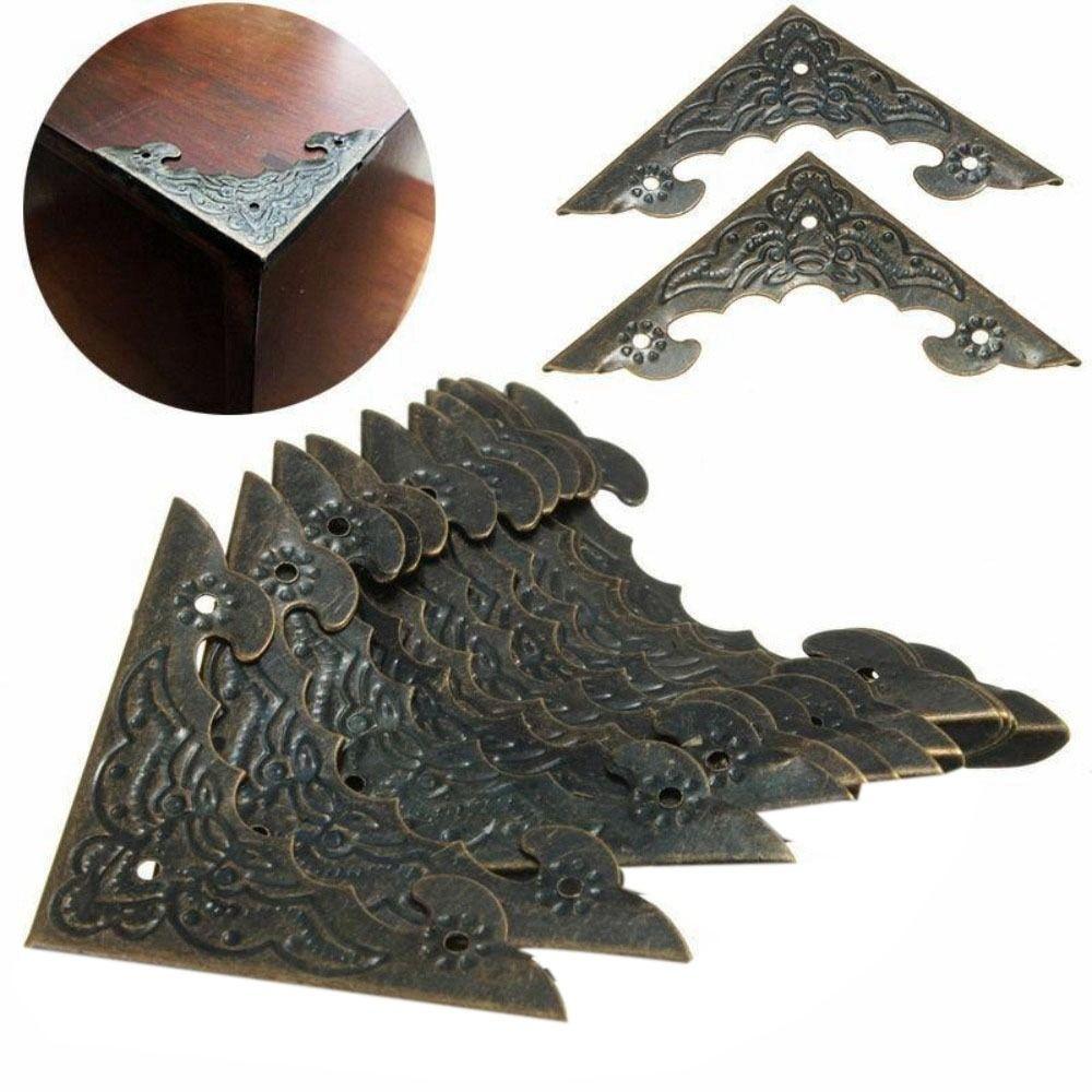 Wooden Box Jewelry Box Flower Pattern Corner Foot Corner Brackets Protect Cover Corner Protector