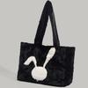 Autumn Winter Fashion Versatile Cartoon Cute Large Capacity Shoulder Bag for Women New Furry Handbag Commuter Tote Bag
