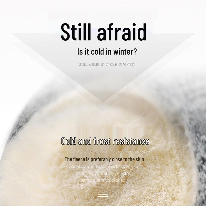 Зимние складные мохеровые плюшевые наушники 2025 года для мужчин и женщин - Затылочные согревающие наушники для полной защиты ушей