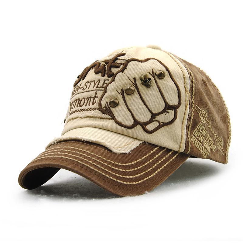 Бейсбольная кепка Fist для мужчин и женщин Tide Fashion Alphabet Nail Casual Cap