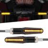 KEMIMOTO Turn Signal, Motorcycle, LED Turn Signal, E-Mark, Flowing Turn Signal, 12 V, Sequential