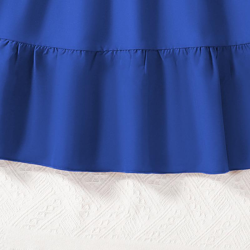 Модное летнее детское платье для девочек с коротким рукавом, кружевное, пэчворк, с завышенной талией, свободное платье принцессы