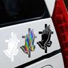 Религиозная виниловая наклейка «Молящиеся руки» для заднего стекла автомобиля Градиентная наклейка «Распятие» для внедорожника Грузовика Солнцезащитные автомобильные наклейки для лобового стекла