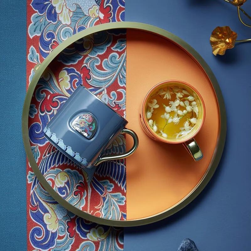 Керамическая парная кружка Guochao Ruyi Lion