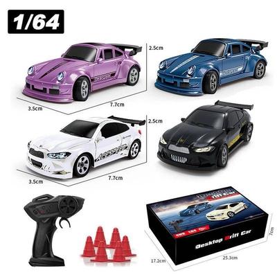 TK Cross-border Explosions Half Scale 1/64 Mini RC Remote Control Car 2.4G Drift Car Toy With Lights Boy Toy