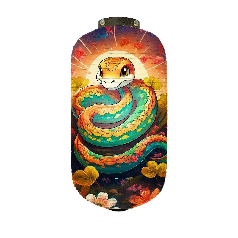 Japanese Creative Traditional Cloth Lantern Lucky Snake Baby Pattern Lantern Izakaya Sushi Restaurant Festival Decor Advertising
