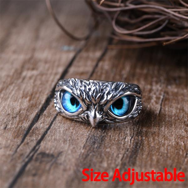 Мужские ювелирные изделия в стиле стимпанк из нержавеющей стали, готические байкерские когти, крутой байкерский череп, яркое кольцо для глаз, винтажные кольца в стиле панк, дьявольский глаз, глазные яблоки