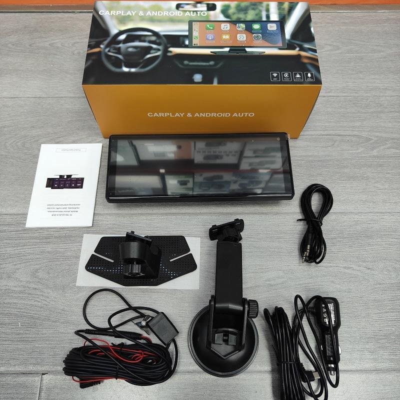 4K HD 10,26 "беспроводной автомобильный навигатор Carplay с двойной записью, видеорегистратор высокой четкости