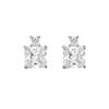 RAKOL Sapphire Color Geometric Square Zircon Stud Earrings for Women