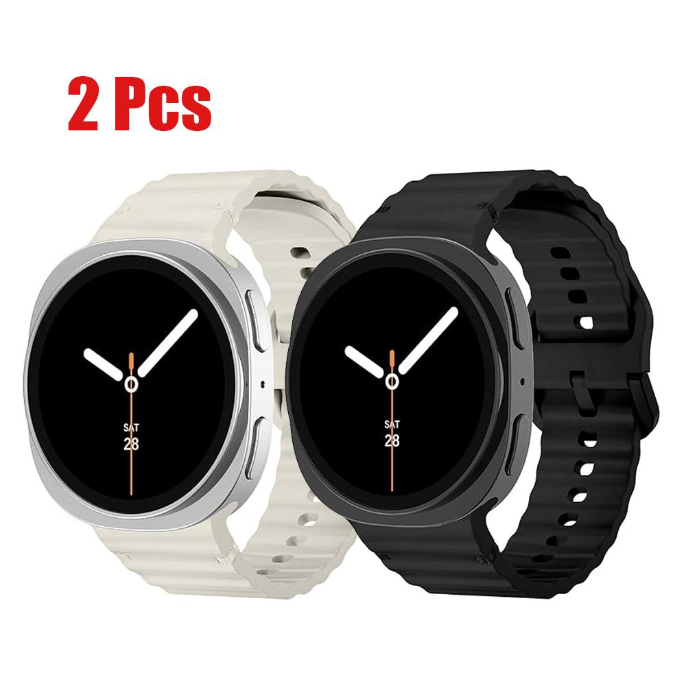 Straps for Samsung Galaxy watch 8 44mm 40mm 2 Pcs Belt Silicone Sport Wrist Bracelet Correa Galaxy watch 8 classic 46mm Bands