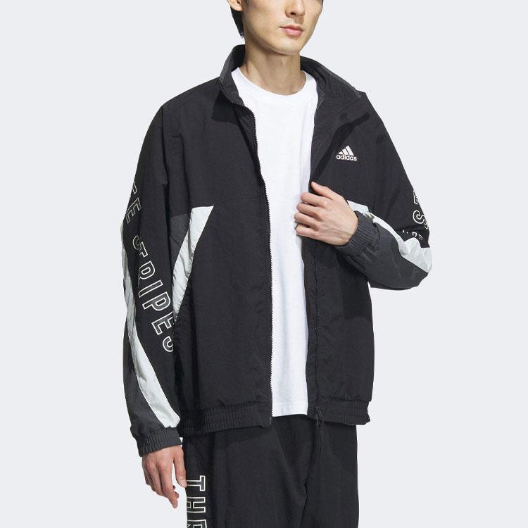 Adidas Wording Jackets Coats Unisex Black (Unisex) Jackets IS5146