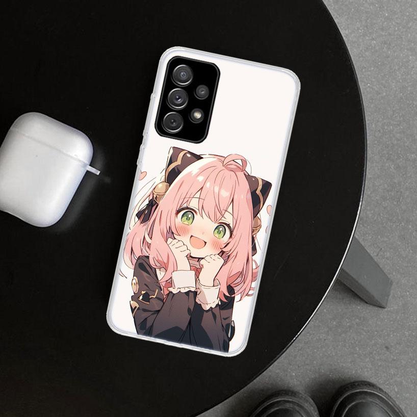 Чехол-накладка S-Spy Family Anya для Samsung Galaxy A12 A22 A32 A52 A72 A02S A51 A50S A31 A20S A10S Note 20 Ultra 10 Plus Gala
