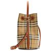 Burberry Сумка-ведро с принтом в клетку и пряжкой-щитом Женская сумка через плечо Коричневая 81097951