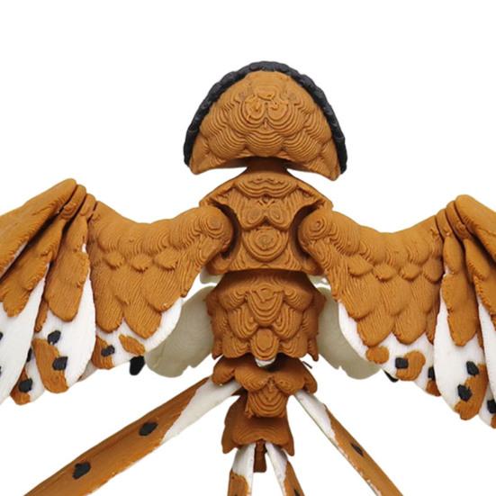 3D Printed Barn Owl Flexible Articulated Owl Model Lifelike Bird Sculpture Collectible Desk Toy for Stress Relief