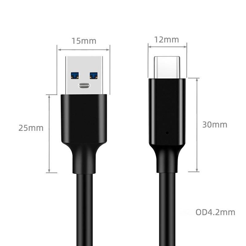 Кабель USB3.2 10 Гбит/с Кабель USB типа A — USB C 3.1/3.2 Gen2 Передача данных USB C Кабель для жесткого диска SSD 3A 60 Вт QC 3.0 Быстрая зарядка