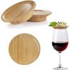 Украшение для бокала вина, бамбуковая крышка для бокала вина, подставки под тарелки, крышки для стаканов, деревянные украшения для стаканов для семейного праздника