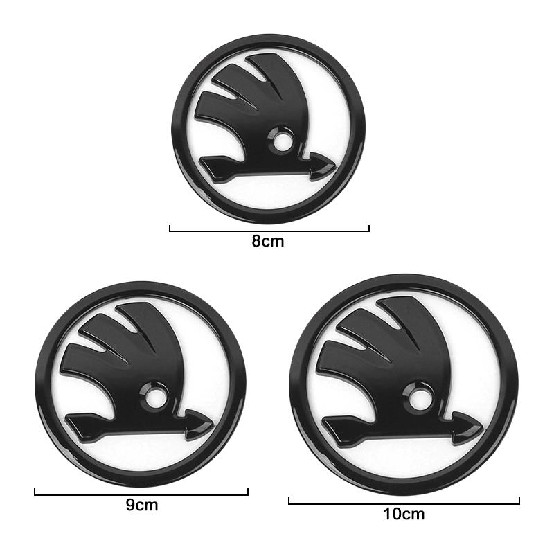 1Pcs Car ABS Logo Auto Front Hood Emblem Rear Trunk Cover Sticker for Skoda Octavia MK2 MK3 MK4 2 A7 Fabia Karoq Kodiaq Superb Rapid Yeti