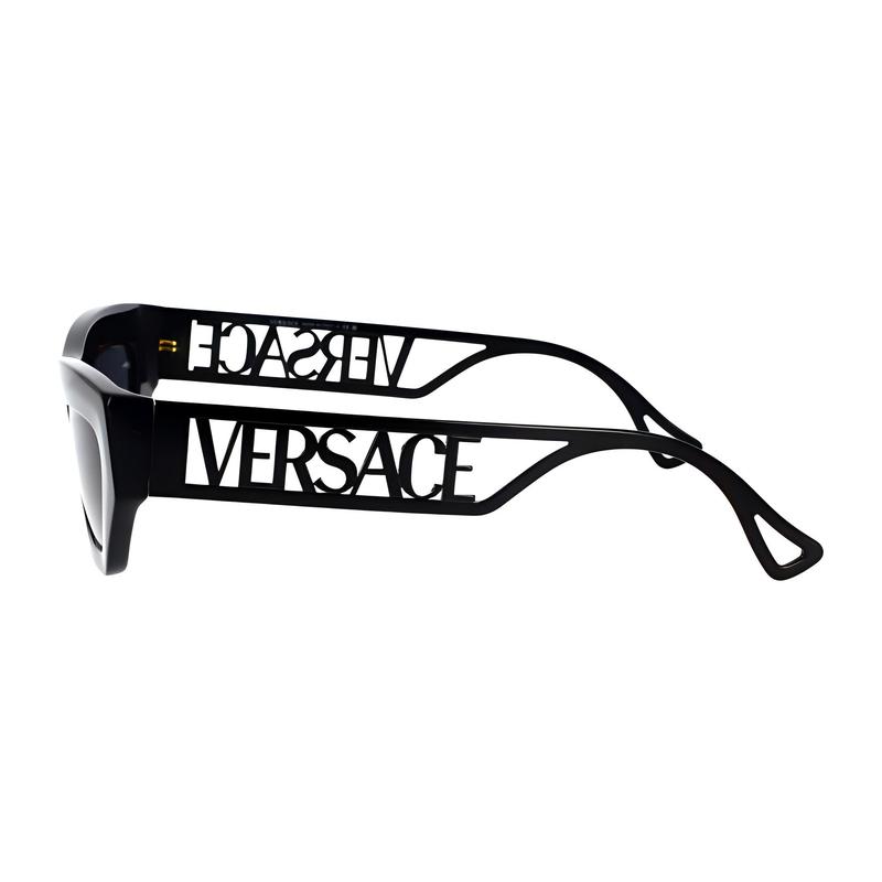 Versace Элегантные повседневные модные солнцезащитные очки с ацетатной оправой неправильной формы для женщин, черные 3736635 VE4432U523287-Black 53
