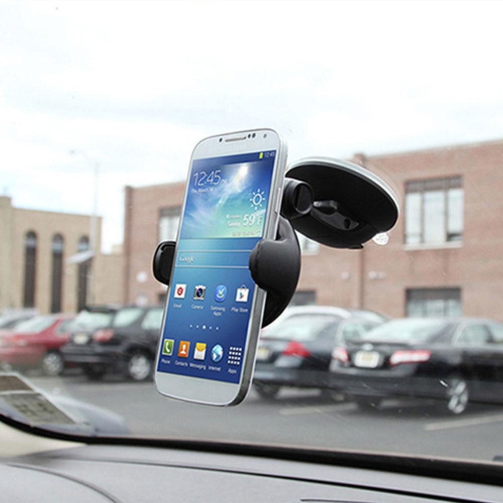 Universal Mobile Car Mount Car Phone Holder Windshield Holder Support Braccket GPS Phone Handsfree Smartphone Stand Rotatio V6F1