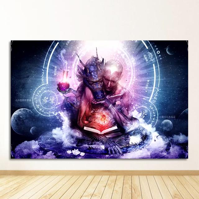 Модульные картины Life, современное украшение дома, настенное искусство, печать на холсте, живопись, постер для спальни, Алекс Грей, психоделическое триповое дерево, без рамки