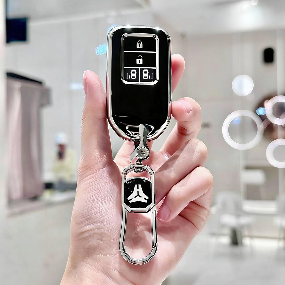 Чехол-накладка из ТПУ для автомобильного брелка Honda Vezel City Civic Jazz BRV BR-V HRV Защитный корпус Брелок Автоаксессуары