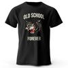 Классическая мужская футболка с принтом Old School Forever в винтажном стиле для летних топов, футболок, уличной моды