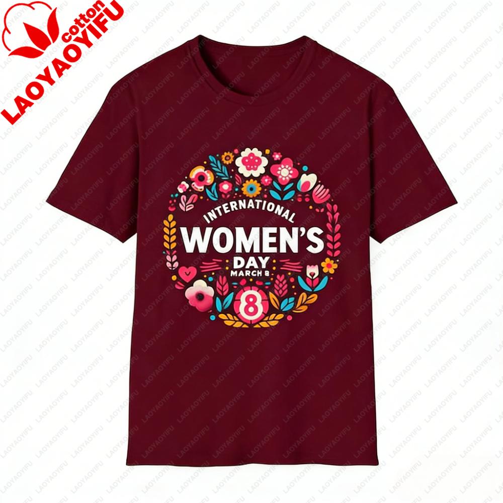 March 8th International Womens Day Shirt Womens History Month Tshirt Group Clothing Fashion Casual Festival Streetwear