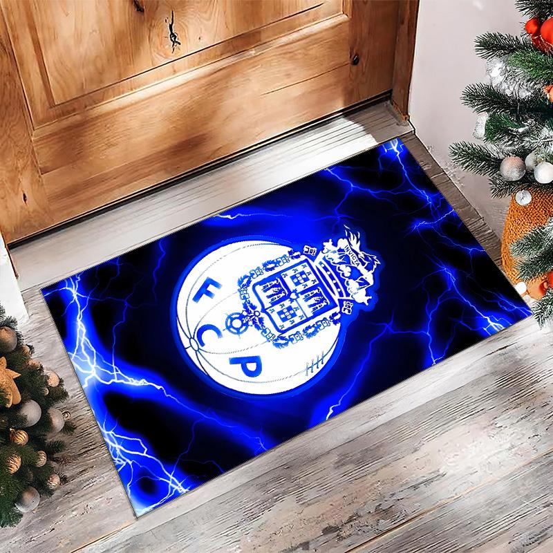 FC Porto Printed Flannel Area Rug Non Slip Soft Polyester Floor Carpet Indoor Decor Mat for Bedroom Living Room Sofa