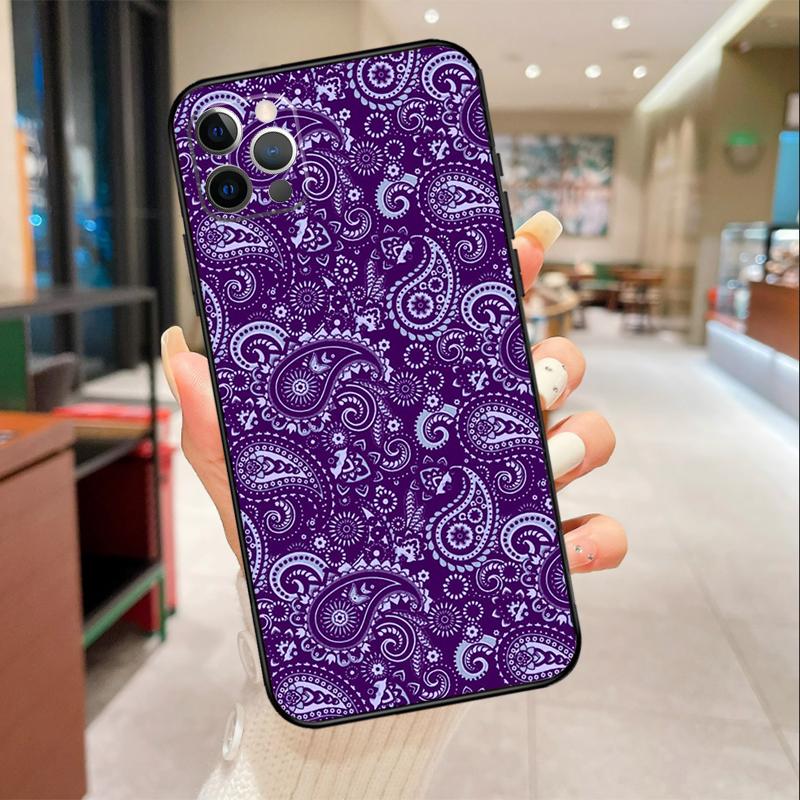Чехол для телефона с узором пейсли для iPhone 17 16 15 14 13 11 12 Pro Max mini 16 Plus 16e 17 Air Защитный чехол