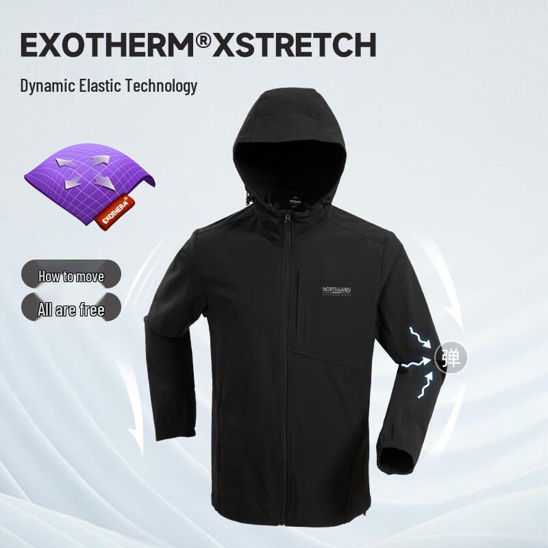 NORTHLAND Men's Maike Stretch Water-Repellent Windbreaker Jacket