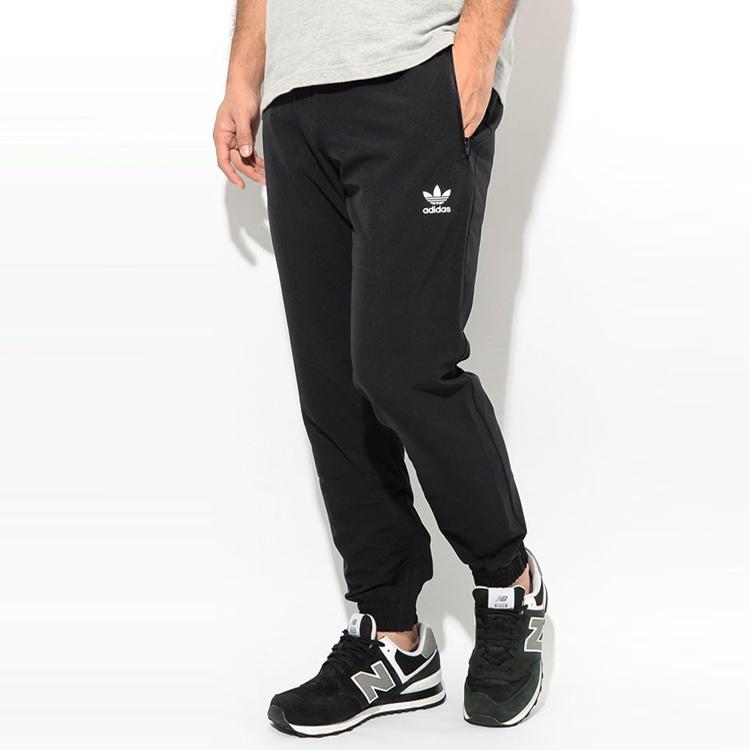 adidas Мужские джоггеры с карманом на молнии и трилистником Originals, черные FL0020